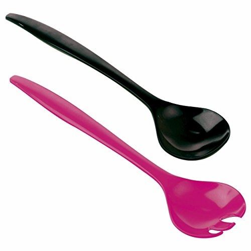 Service à salade noir fuchsia kuhn rikon 30853