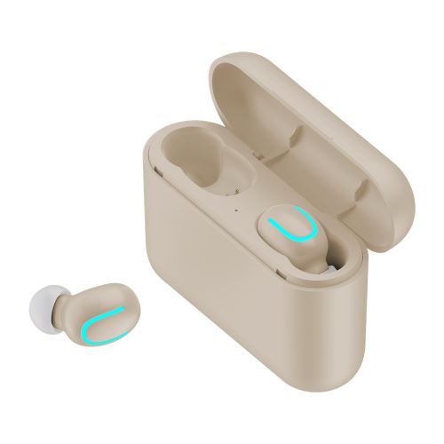 Ecouteurs HBQ-Q32U Bluetooth 5.0 Oreillettes Sans Fil TWS Sport Beige