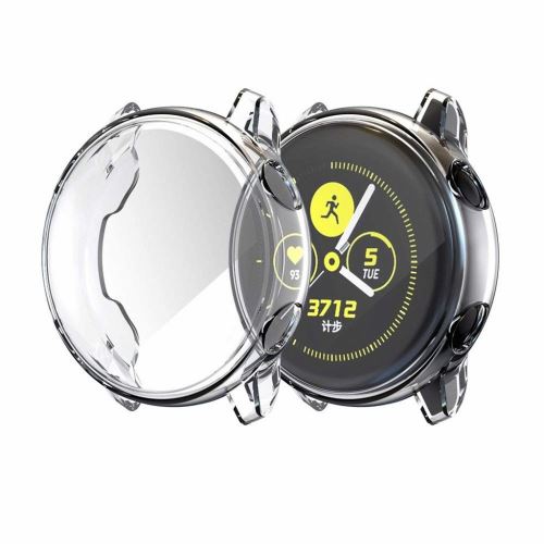 Coque de protection en TPU plating antichoc pour Samsung Galaxy Watch Active - Transparent