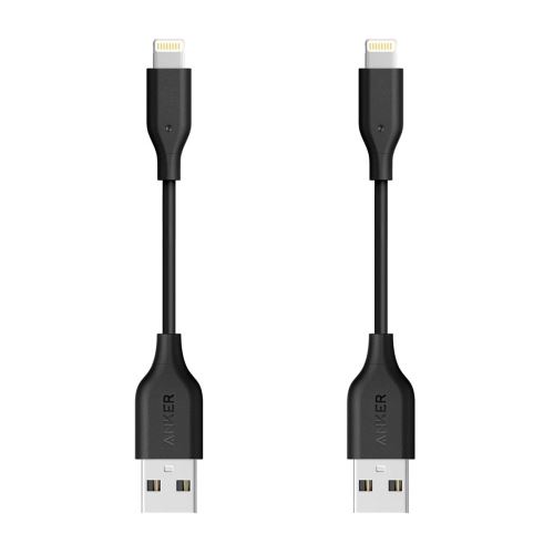 Lot de 2 câbles USB / Lightning . Powerline . 2 x 10 cm