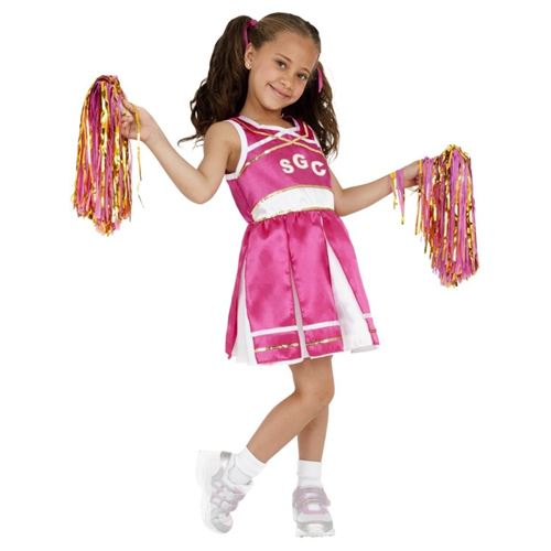 Déguisement De Pompom Girl Rose Pour Fille 4/6 Ans Rose 38645s Smiffys 4/6 ANS - 38645S Smiffys