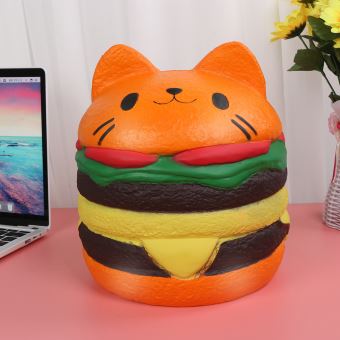 Jouet Squishy Chat Crème Glacée - Mousse PU Parfumée - Anti-Stress - 10x8x11cm - Cadeau Kawaii