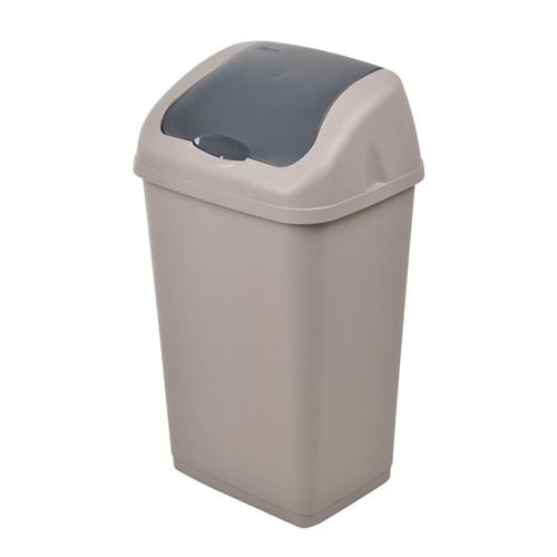 Paris Prix - Poubelle à Bascule nean 18l Taupe