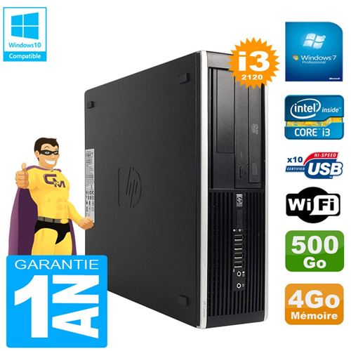 PC De Bureau HP PC HP Compaq Pro 6300 Sff I3-2120 Ram 4Go Disque 500Go Graveur Dvd WiFi W7