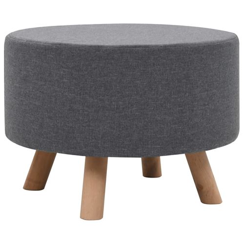 vidaXL Kruk rond 56x40 cm stof donkergrijs