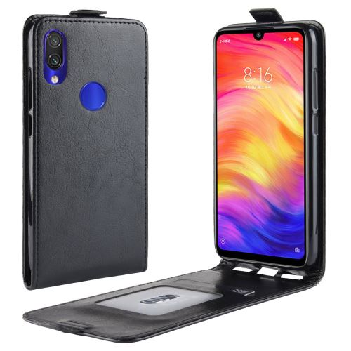 Etui en PU retournement vertical noir pour votre Xiaomi Redmi Note 7