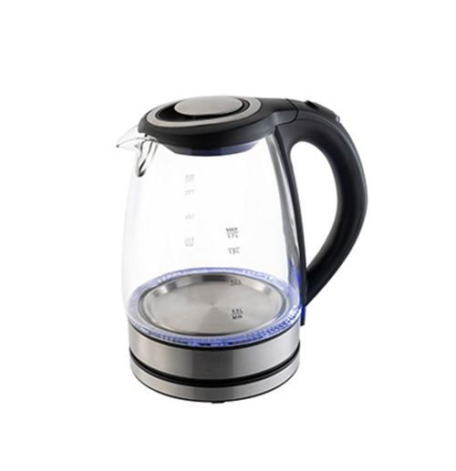Bouilloire sans fil 1.7l 2000w verre/noir Silver Style 002031