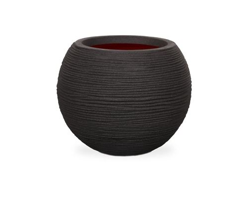 Capi Pot a fleurs Nature Rib rond 40 x 32 cm noir KBLR270 424217