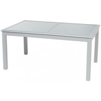 Table Extensible Verre 10 Personnes Azua Silver Mat Hesperide