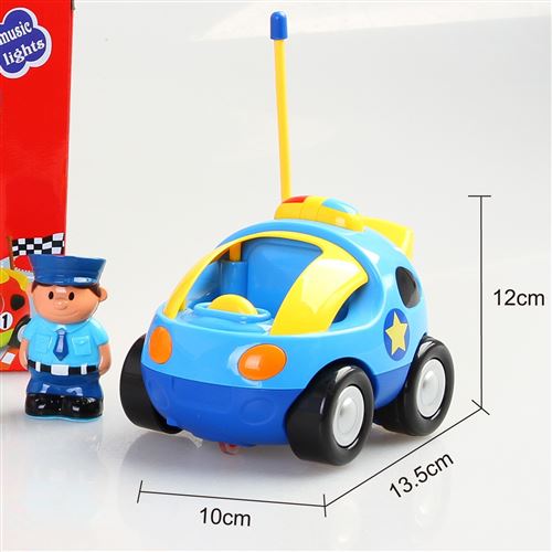 Voiture de jouet télécommandée pour enfants, voiture de jouet de dessin animé RC télécommandée avec musique et lumières