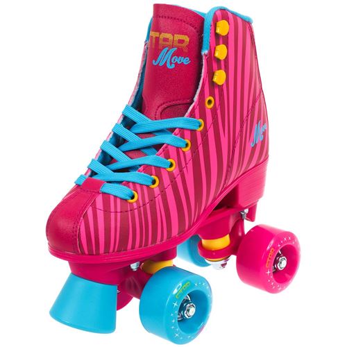 Rollers Templar Quad move star zebra Rose taille : 35-36 réf : 14917