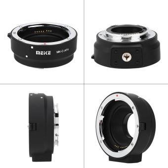 Adaptateur Objectif Meike MK-C-AF4 - Canon EF/EF-S Vers EOS M - Baïonnette Métal, Contacts Dorés
