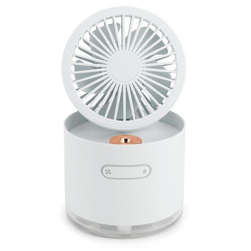 Mini Ventilateur Humidificateur 2 En 1 Usb Charge - Blanc