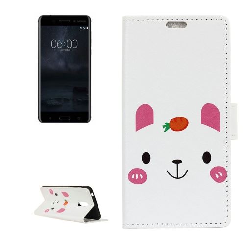 Nokia 6 Housse Etui Cuir PU Lapin ALS54499