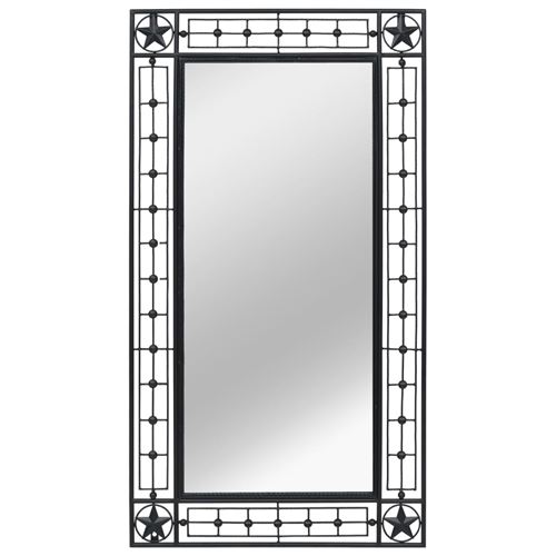 vidaXL Miroir mural Rectangulaire 60 x 110 cm Noir