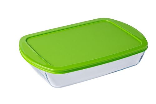 PYREx, Plat à four familial rectangulaire en verre 40x27 cm avec couvercle- 6/8 pers