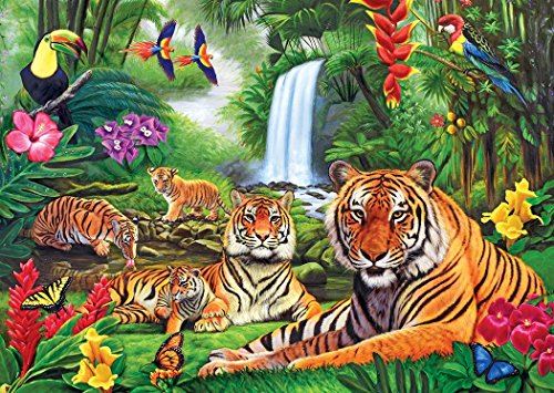 Tiger Paradise, A 1000 Piece Jigsaw Puzzle By Lafayette Puzzle Factory