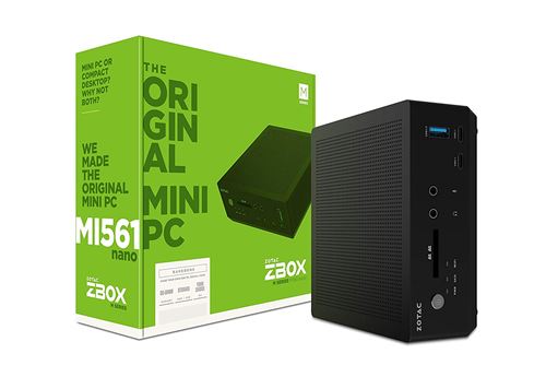 Zotac ZBOX mi56 1nano Barebone Intel corei7 7500u 2 x DDR4 SODIMM Dual Glan WiFi HDMI/DP BT usbdrv UE + UK Plug
