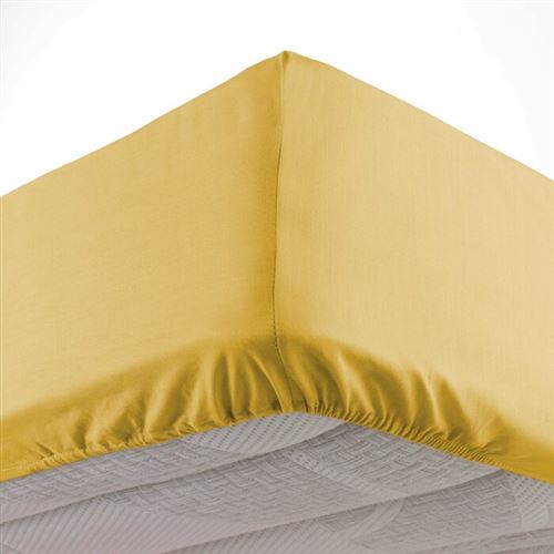 Drap housse 140 x 190 cm bonnet 30 cm Mmicrofibre Oscar Miel Douceur d'Intérieur