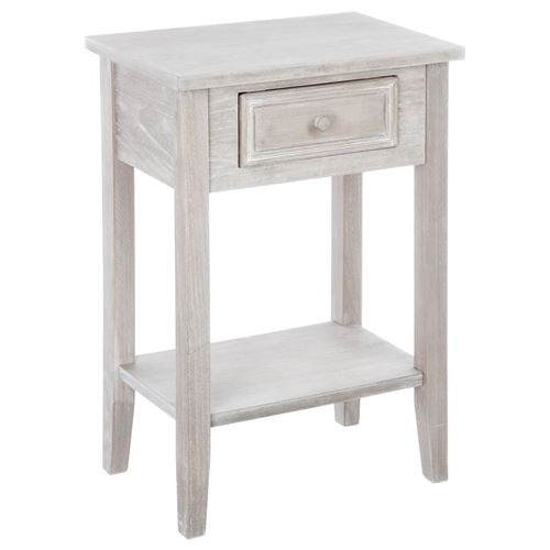 Atmosphera - Table de chevet Charme - 1 Tiroir - Marron naturel