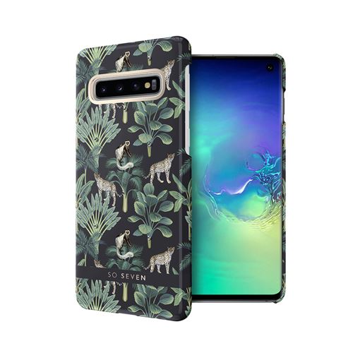So Seven - Coque Premium crystal JAIPUR LEOPARD NOIR: SAMSUNG S10