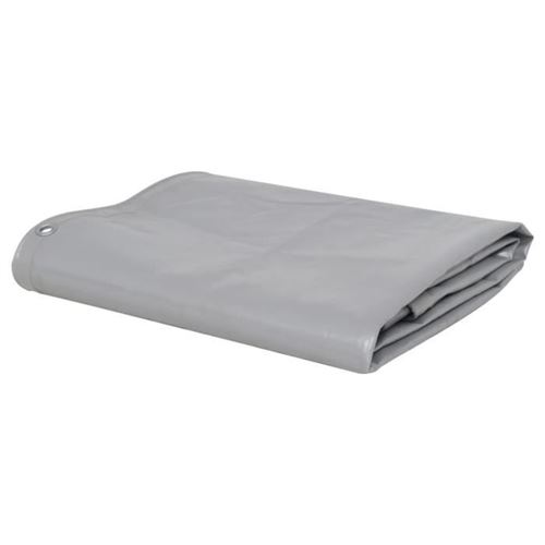 vidaXL - Bâche de protection industrielle - 650 g/m² - 1,5 x 6 m - Gris - Image 3