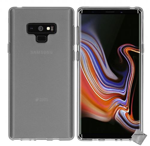 Housse etui coque pochette silicone gel fine pour Samsung Galaxy Note 9 avec film ecran - GRIS