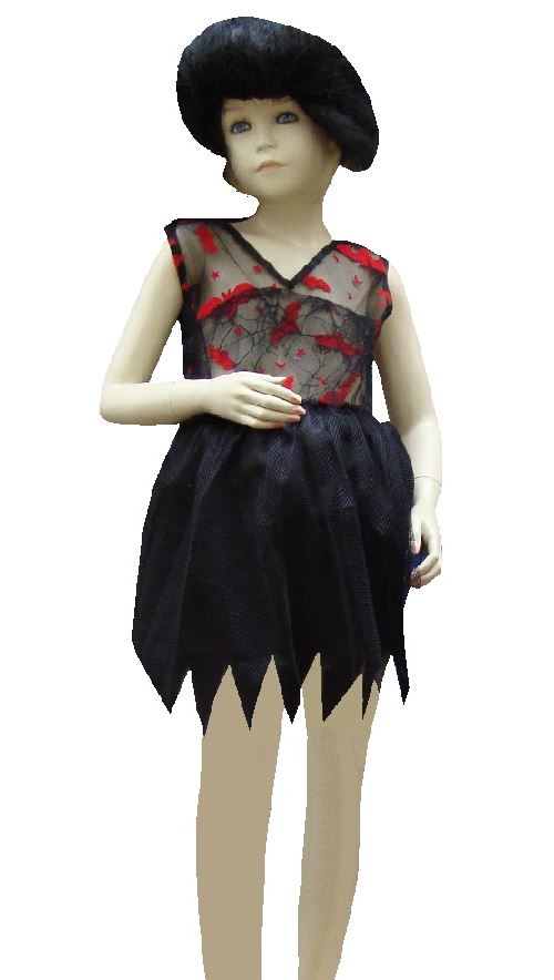 Deguisement fille : sorciere 5 a 6 ans - robe - costume halloween - enfant