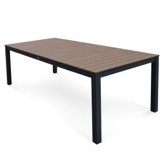 Salon De Jardin Monaco En Bois Composite Et Aluminium Table 220cm 8 Chaises Et 2 Fauteuils Alice S Garden Mobilier De Jardin Achat Prix Fnac