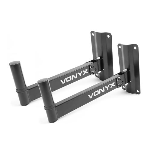 Vonyx WMS-02 Set 2 supports muraux pour enceintes et caissons avec embase 35 mm - charge 25 kg
