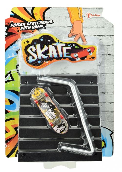 Toi-Toys finger skateboard avec escalier 9 cm 4 pièces noir - Jeu
