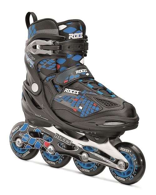 Roces patins à roues alignées Moody 4.0 taille junior noir / bleu 30-35