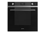 Smeg Linea SOP6101S2N - Four - avec fonction vapeur - intégrable - niche - largeur : 55.4 cm - profondeur : 56 cm - hauteur : 58.3 cm - avec système auto-nettoyant - classe A+ - noir avec poignée chromée