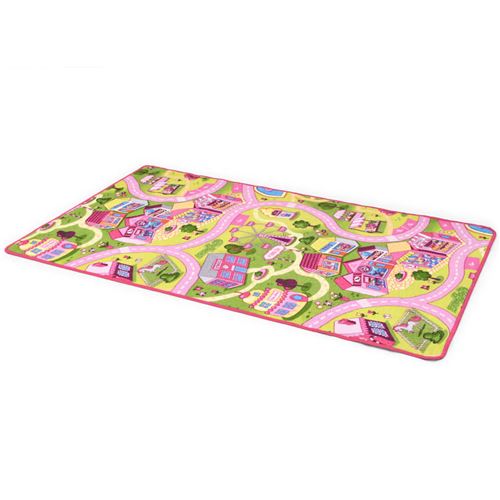 vidaXL Tapis de jeu Poil à boucle 190 x 200 cm Motif de ville jolie