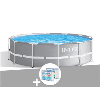 kit piscine tubulaire intex prism frame ronde 3 66 x 1 22 m 6 cartouches de filtration piscine achat prix fnac