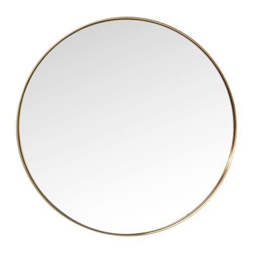 Miroir Curve rond laiton 100cm Kare Design