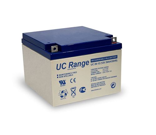 Batterie Plomb HDME UC26-12 - 26Ah 12V - Chariot Golf Accumulateur Gel Rechargeable