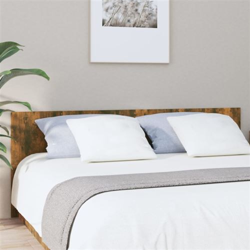 vidaXL Tête de lit Chêne fumé 200x1,5x80 cm Bois d'ingénierie