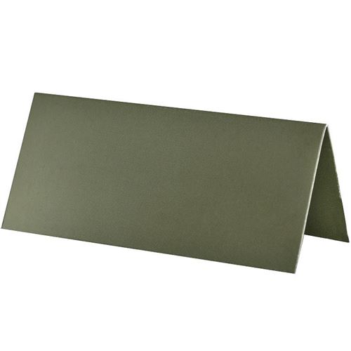 Marque-place chevalet carton rectangle vert Olive/Sauge (x10) REF/3013 thème champêtre, nature, jungle...