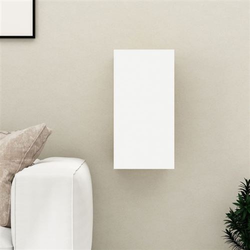 vidaXL Meuble TV Blanc et chêne sonoma 30,5x30x60 cm Aggloméré