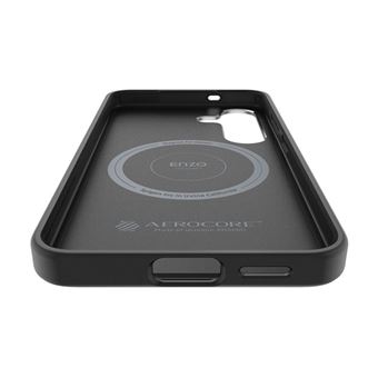 Spigen Enzo GP-FPS931PGA - Coque de protection pour téléphone portable - aimant en aramide - fibre aramide, polyuréthanne thermoplastique (TPU), finition en carbone, aluminium anodisé - argent noir - pour Galaxy S25