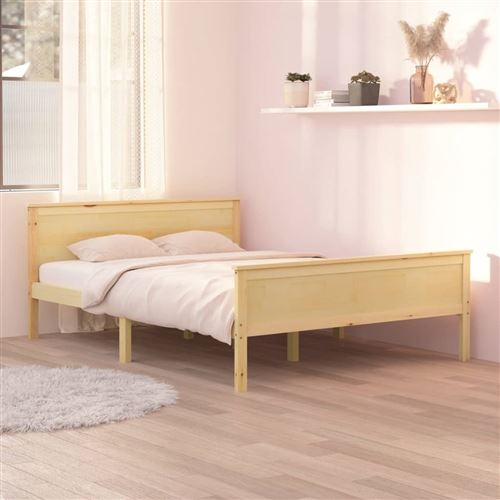 vidaXL Cadre de lit sans matelas bois massif de pin 160x200 cm322178