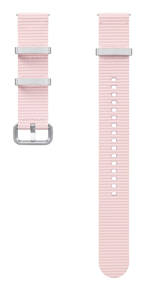 Originele Nylon Athleisure Band voor de Samsung Galaxy Watch 4 / 5 / 6 / 7 / FE (20 mm) - Maat S/M - Pink