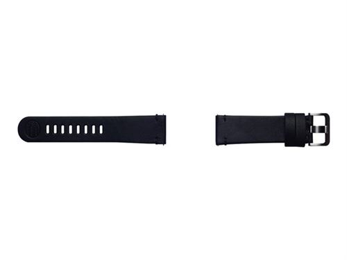 Strap Studio Essex Leather Band - Bracelet de montre pour montre intelligente - noir - pour Samsung Gear S3 Classic Gear S3 Frontier; Galaxy Watch (46 mm)