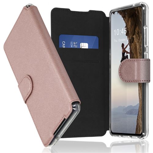 Coque Samsung Galaxy S21 FE Étui de téléphone portefeuille Accezz Xtreme Wallet Cuir artificiel Rose or