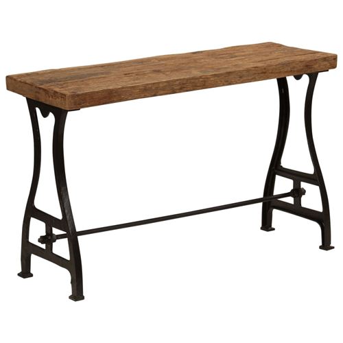 vidaXL Table console Bois de récupération massif 120 x 40 x 76 cm