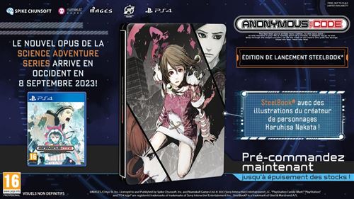 Pochette avant du jeu Anonymous Code SteelBook Launch Edition PS4