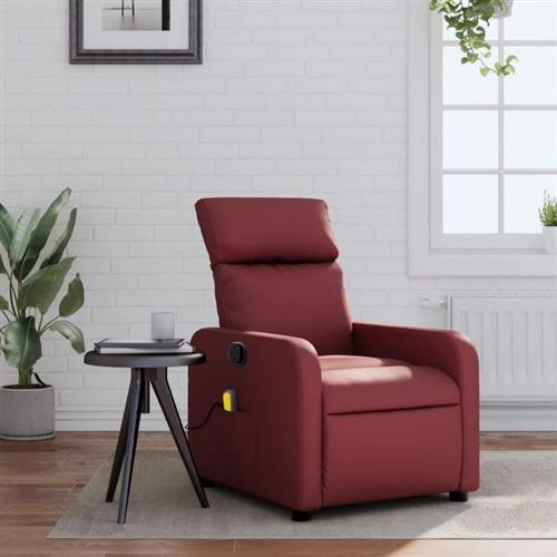 Non Communiqué Rouge Vidaxl Fauteuil De Massage, Relaxation Similicuir Bordeaux
