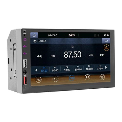 Autoradio 7 Pouces CarPlay Bluetooth FM USB AUX Réversing Rear View Couleurs YONIS