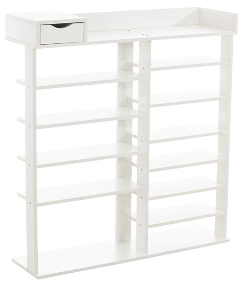Meuble à chaussure Kristina en MDF avec Tiroir , Blanc